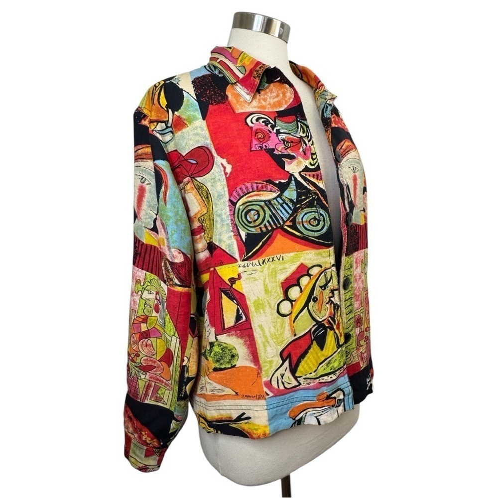 KAKTUS Vintage Abstract Picasso Print Jacket size L - Picture 3 of 7